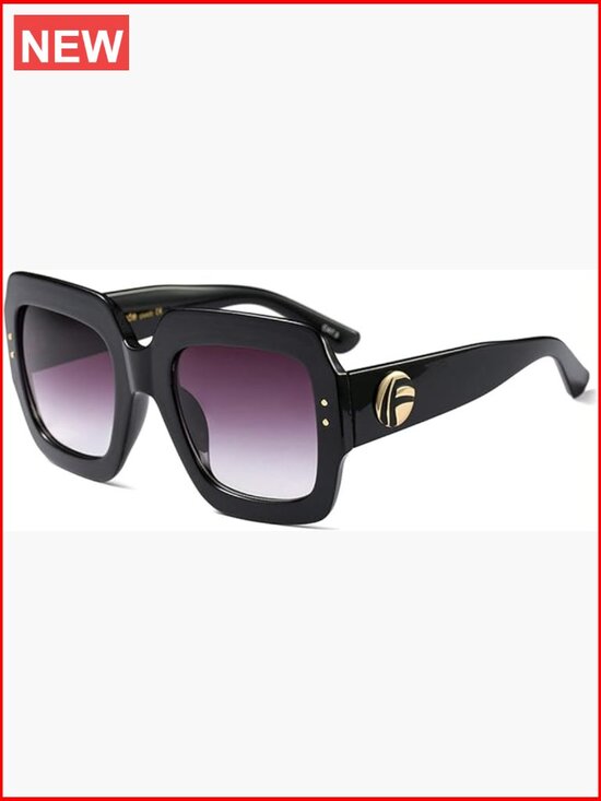 Retro Square Oversized Sunglasses for Women Vintage Inspired Shades main image 7